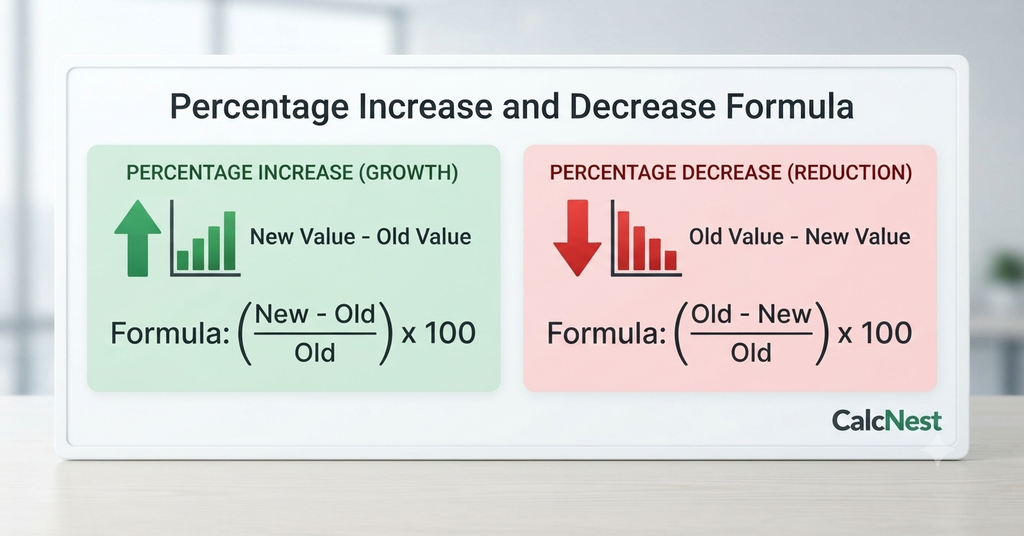 CalcNest online percentage increase and decrease calculation banner