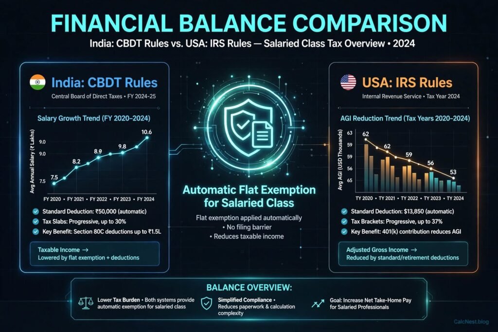 Comparison of standard deduction frameworks between India and USA