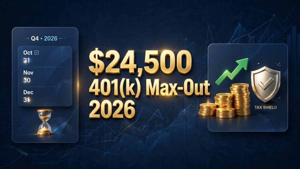 How to max out 401k in 2026 showing the 24500 dollar limit and year end paycheck planning