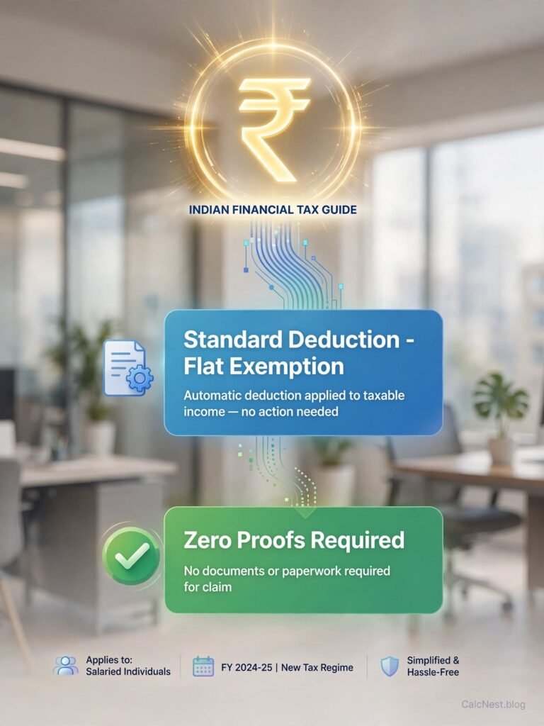 India standard deduction rules for salaried employees and tax benefits