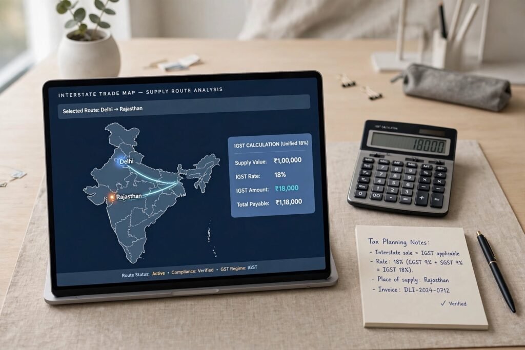 Integrated GST IGST interstate tax collection and calculation guide for CalcNest