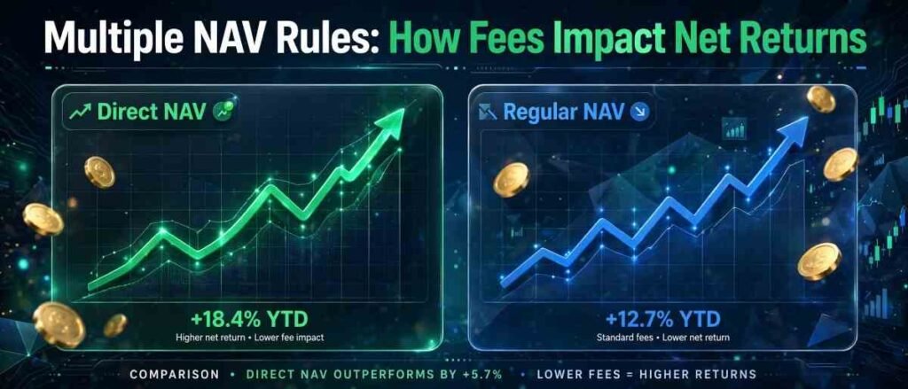 Multiple NAV framework in NPS and Mutual Funds fee impact on net returns
